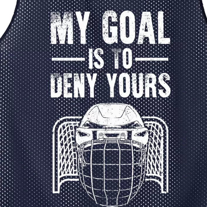 Funny Ice Hockey Goalie Design Hockey Player Mesh Reversible Basketball Jersey Tank