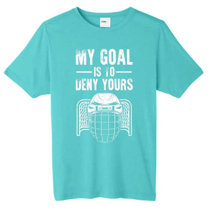 Funny Ice Hockey Goalie Design Hockey Player ChromaSoft Performance T-Shirt