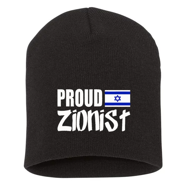 Free Israel Israel Flag Flag Of Israel Proud Zionist Short Acrylic Beanie