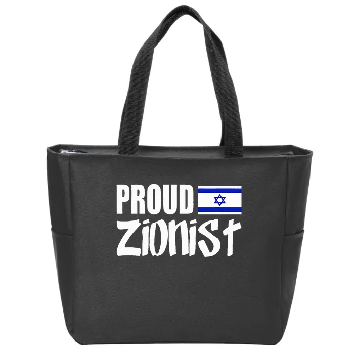 Free Israel Israel Flag Flag Of Israel Proud Zionist Zip Tote Bag