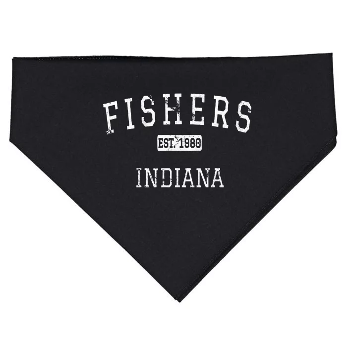 Fishers Indiana In Vintage USA-Made Doggie Bandana