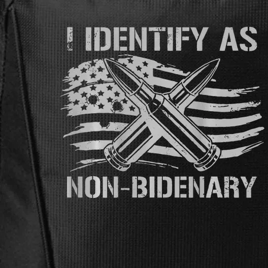 Funny I Identify As NonBidenary American Flag City Backpack