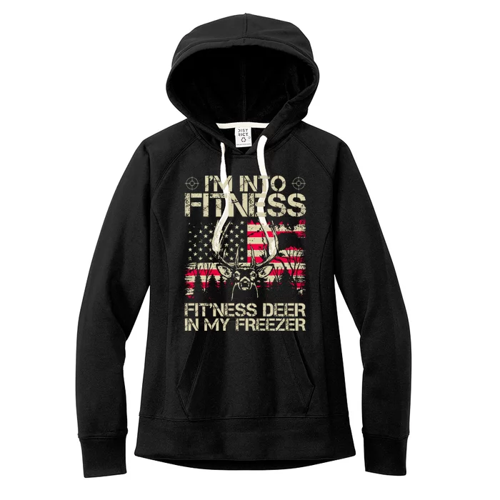 Funny I'm Into Fitness Hunting Women's Fleece Hoodie