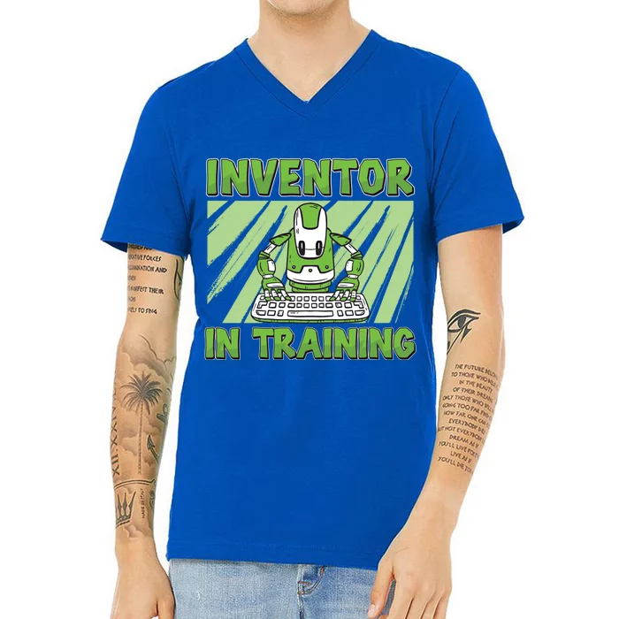 Funny Inventor In Training Future Robotics Engineer Cool Gift V-Neck T-Shirt