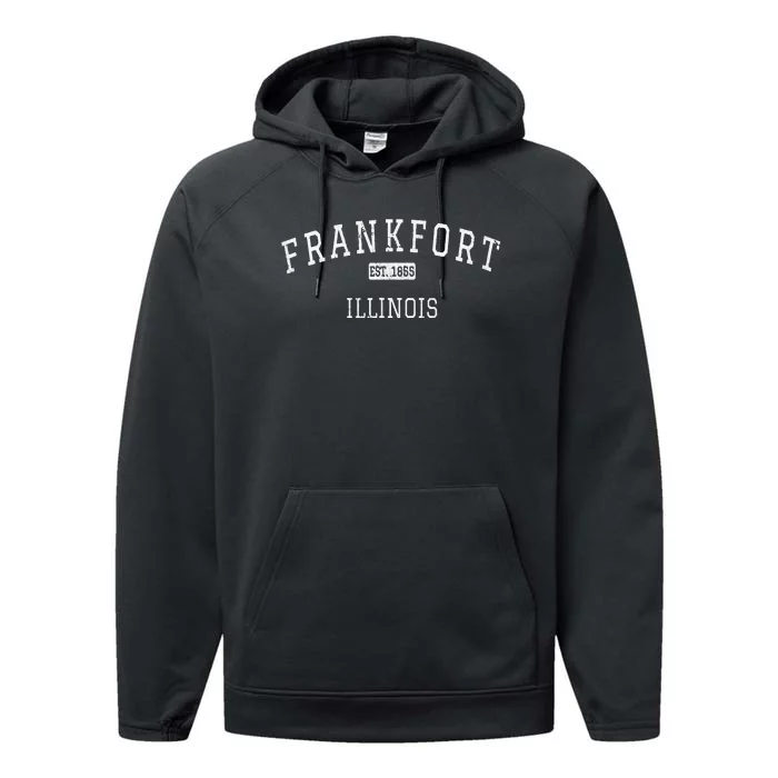 Frankfort Illinois IL Vintage Performance Fleece Hoodie