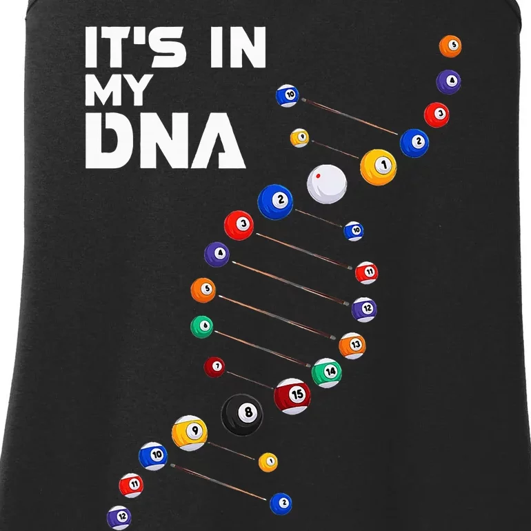 funny It's In My DNA  Pool Billiard Ladies Essential Tank