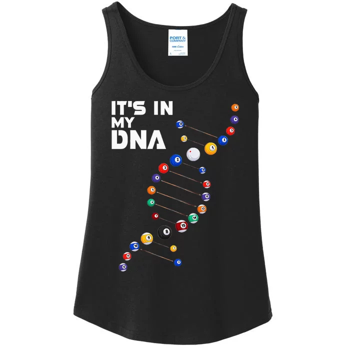 funny It's In My DNA  Pool Billiard Ladies Essential Tank