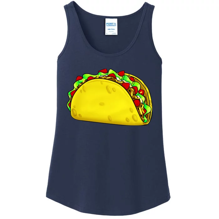 Funny I'm into fitness taco in my mouth Sport Gym Ladies Essential Tank