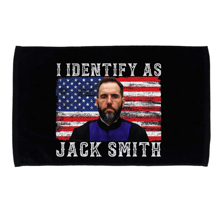 Funny I Identify As Jack Smith Vintage American Flag Microfiber Hand Towel