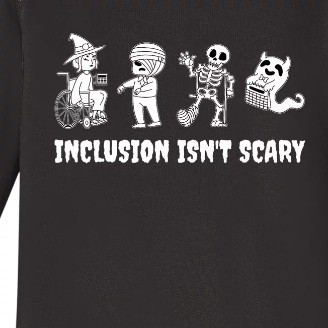 Funny Inclusion IsnT Scary Teacher Halloween 2024 Baby Long Sleeve Bodysuit