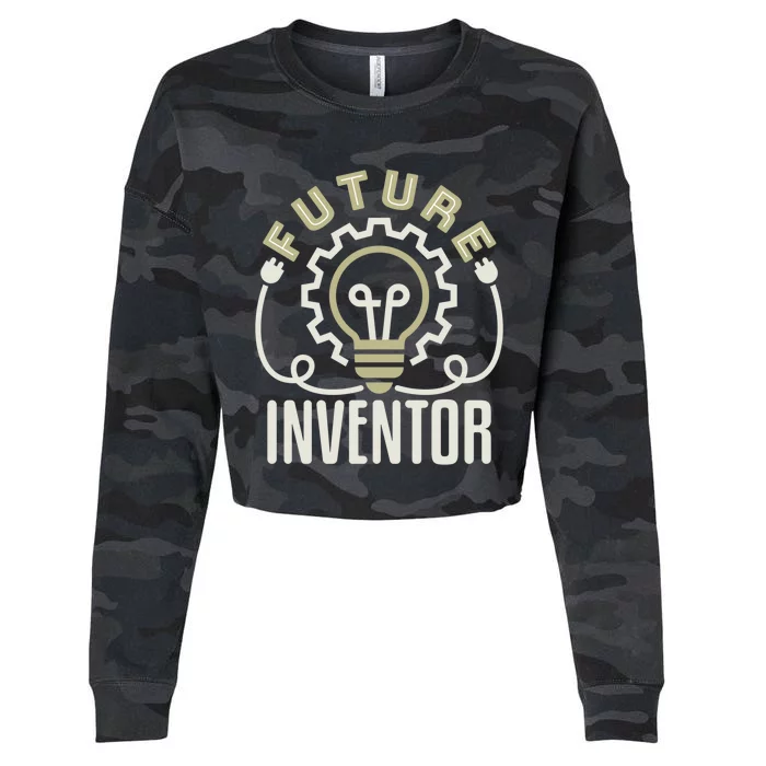 Future Inventor Inventing Innovator Artificial Intelligence Gift Cropped Pullover Crew