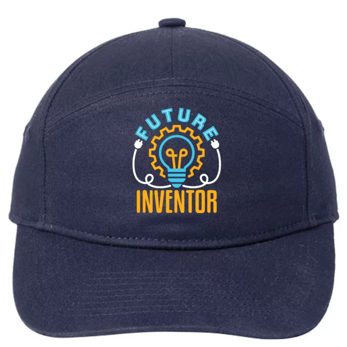 Future Inventor Inventing Innovator Creator Lightbulb Meaningful Gift 7-Panel Snapback Hat