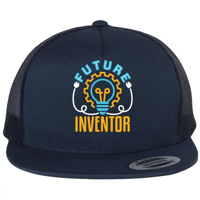 Future Inventor Inventing Innovator Creator Lightbulb Meaningful Gift Flat Bill Trucker Hat