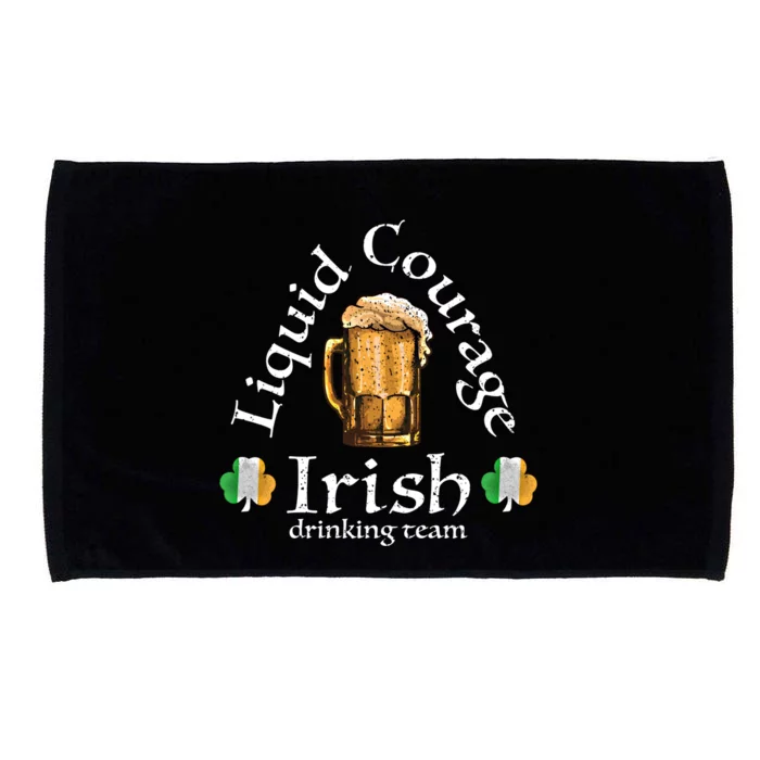 Funny Irish Ing Gift Liquid Courage Irish Ing Team Cool Gift Microfiber Hand Towel