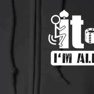 Fuck It I'm All In Casino Poker Chips Funny Card Player Gift Full Zip Hoodie