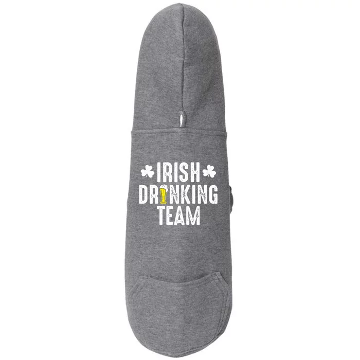 Funny Irish Ing Team St Patrick's Day Shamrocks Beer Great Gift Doggie 3-End Fleece Hoodie