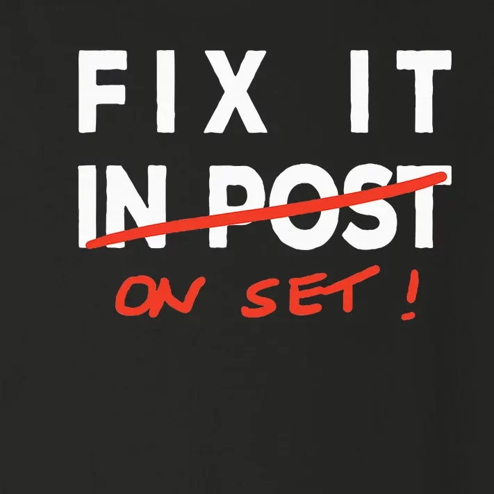 Fix It In Post Fix It On Set Funny Film Tv Crew Editor Vfx Toddler Long Sleeve Shirt