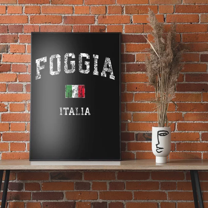 Foggia Italia Italy Vintage Athletic Sports Design Poster