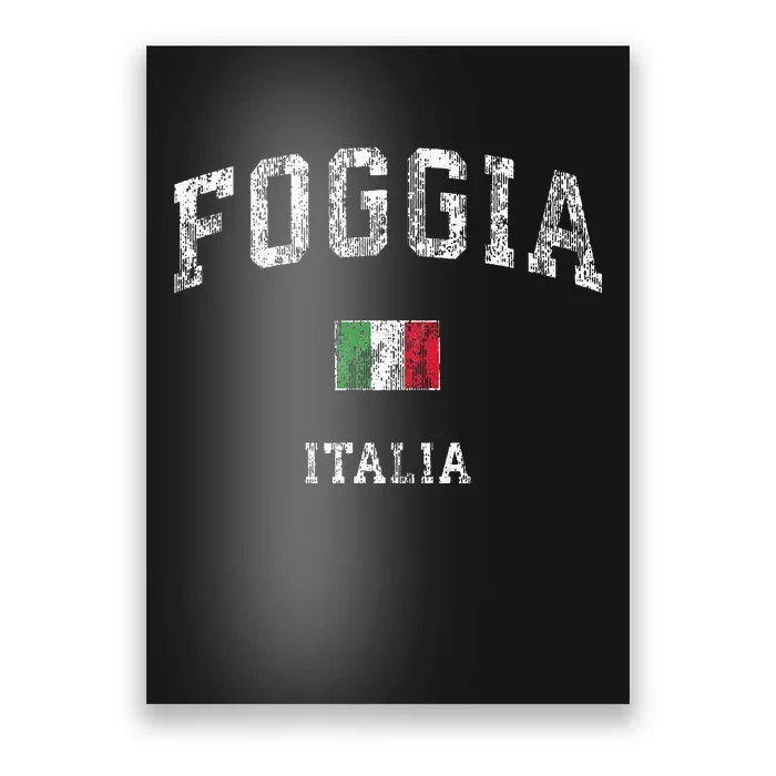 Foggia Italia Italy Vintage Athletic Sports Design Poster