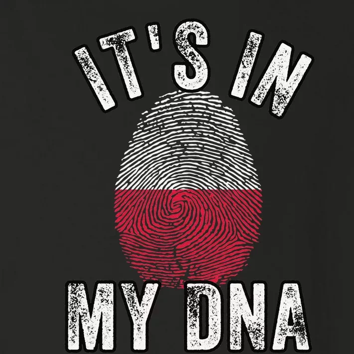 Funny ItS In My Dna Poland Flag Fingerprint Toddler Long Sleeve Shirt