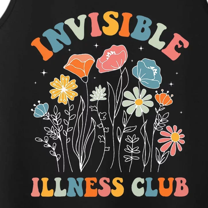 Flower Invisible Illness Club Chronic Illness Awareness Performance Tank