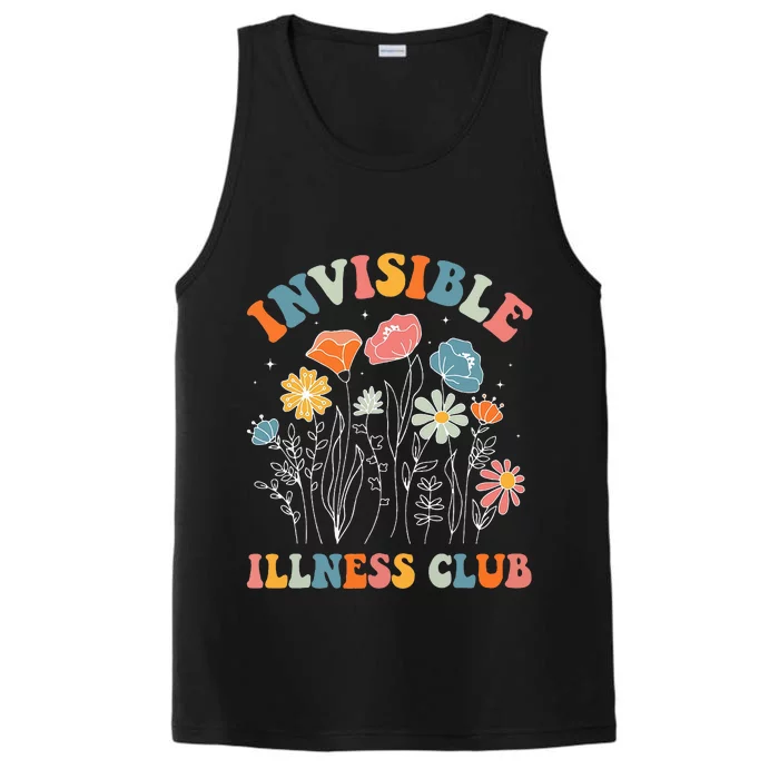 Flower Invisible Illness Club Chronic Illness Awareness Performance Tank