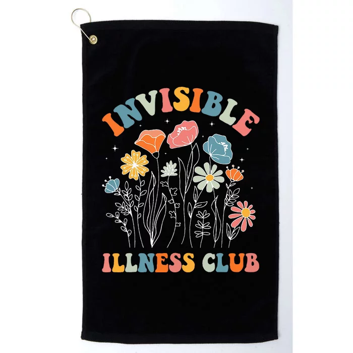 Flower Invisible Illness Club Chronic Illness Awareness Platinum Collection Golf Towel