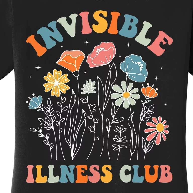 Flower Invisible Illness Club Chronic Illness Awareness Women's T-Shirt