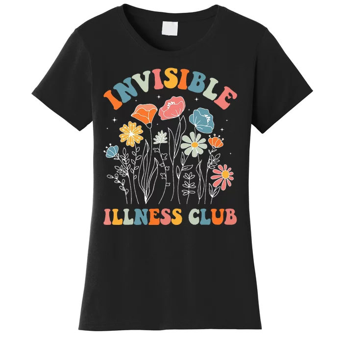 Flower Invisible Illness Club Chronic Illness Awareness Women's T-Shirt