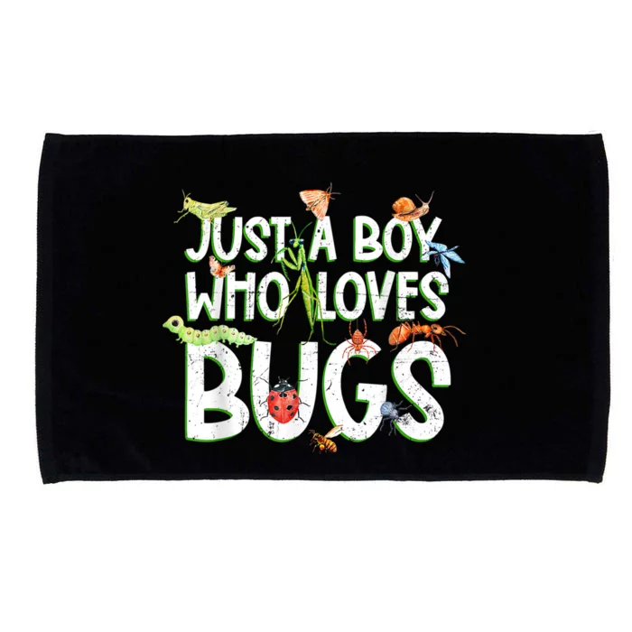 Funny Insect, Just A Boy Who Loves Bug Gift Tee Fashion Cute Microfiber Hand Towel