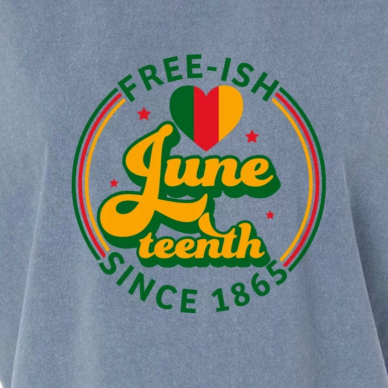 Free Ish Juneteenth Since 1865 Afro America Garment-Dyed Women's Muscle Tee