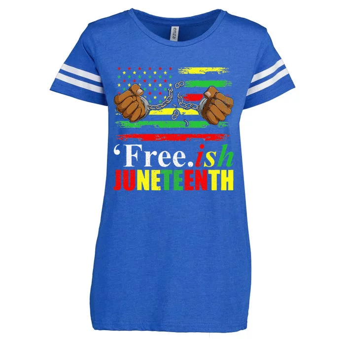 Free Ish Juneteenth For Freeish Since 1865 Flag Enza Ladies Jersey Football T-Shirt