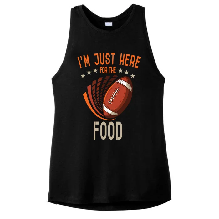 Football Im Just Here For The Food American Football Great Gift Ladies Tri-Blend Wicking Tank