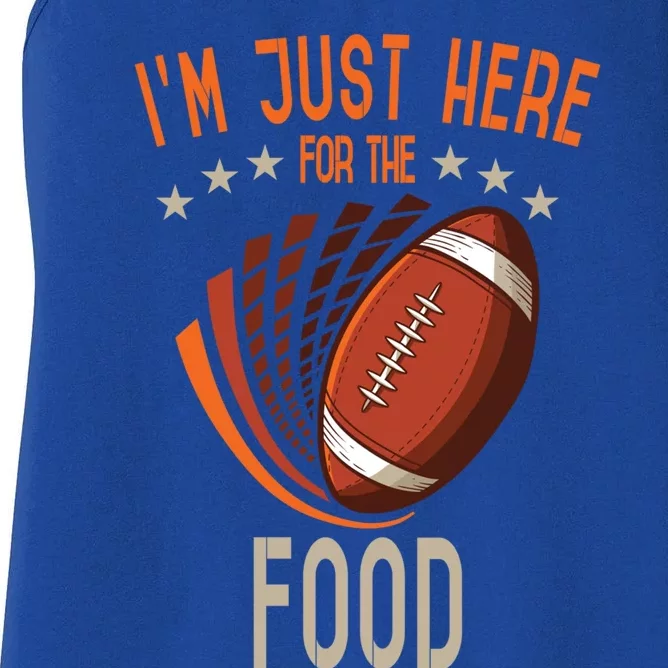 Football Im Just Here For The Food American Football Great Gift Women's Racerback Tank