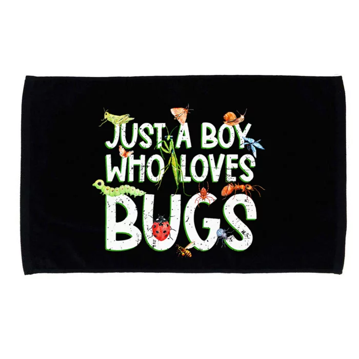 Funny Insect Just A Boy Who Loves Bug Microfiber Hand Towel