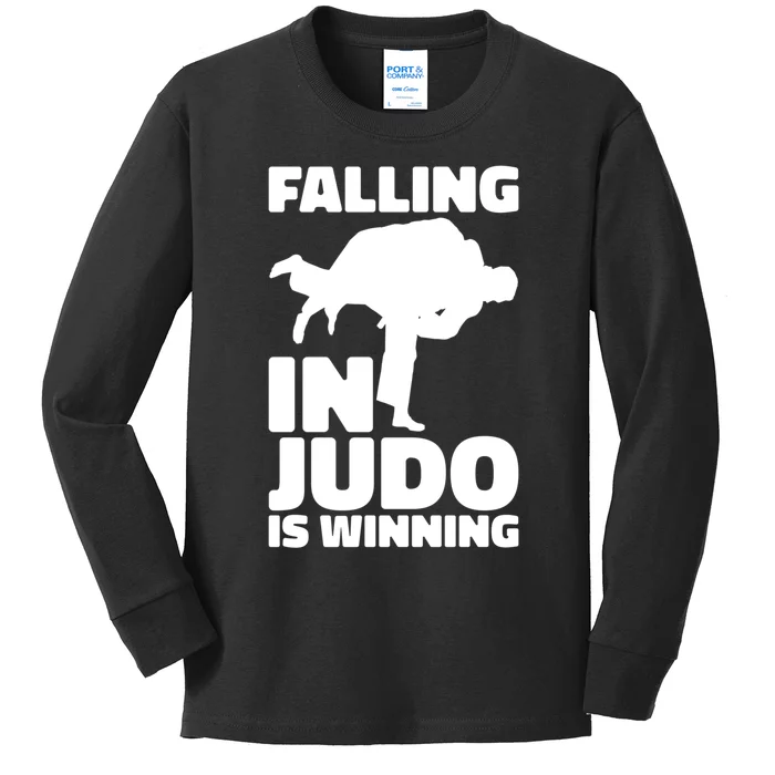 Falling In Judo Is Winning Martial Arts Enthusiast Gift Kids Long Sleeve Shirt