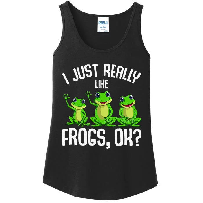 Funny I Just Really Like Frogs Owner Lover Frog Gifts Ladies Essential Tank