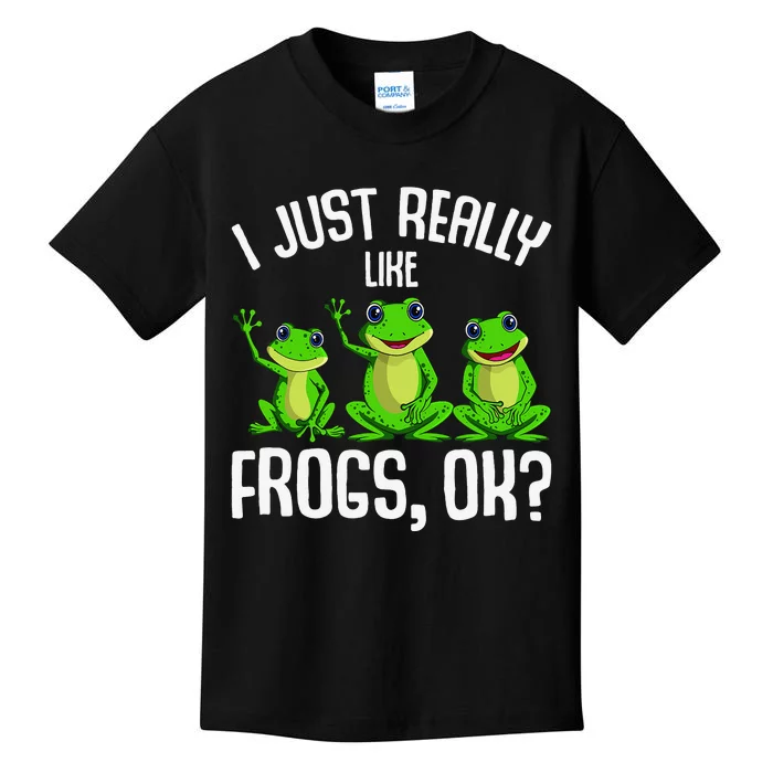 Funny I Just Really Like Frogs Owner Lover Frog Gifts Kids T-Shirt