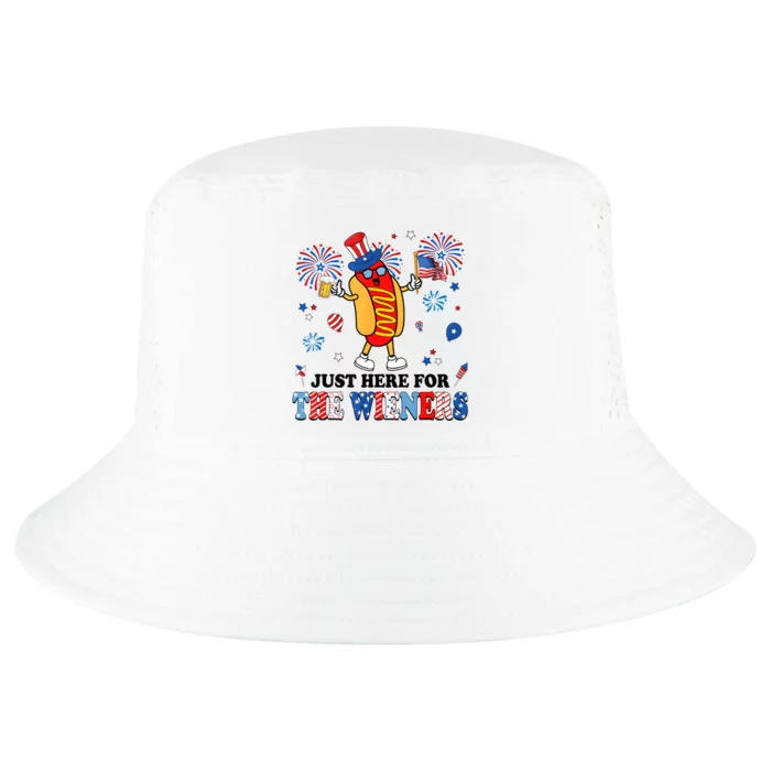 Funny Im Just Here For The Wieners 4Th Of July USA Cool Comfort Performance Bucket Hat