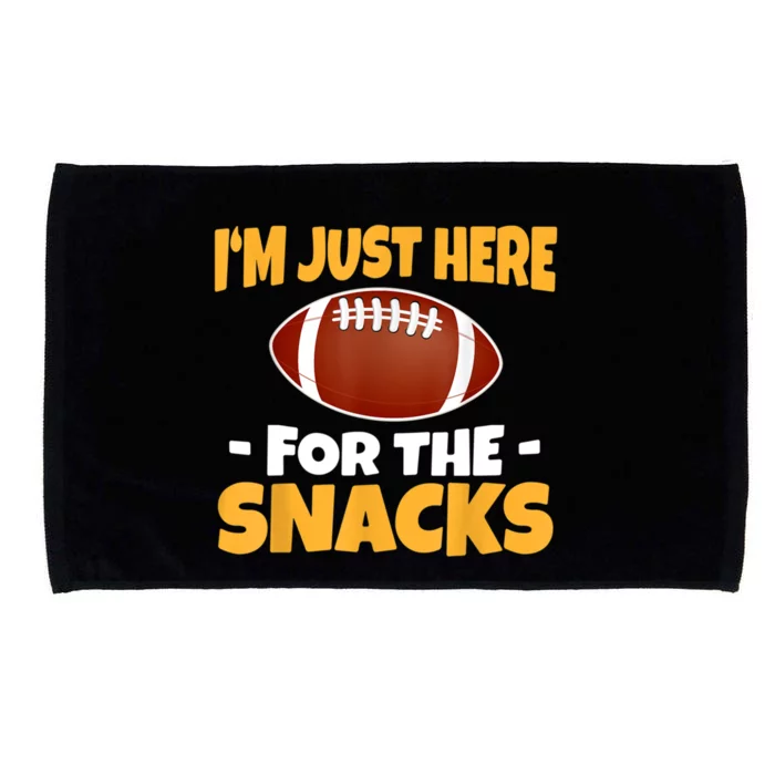 Funny I'm Just Here For The Snacks Football Microfiber Hand Towel