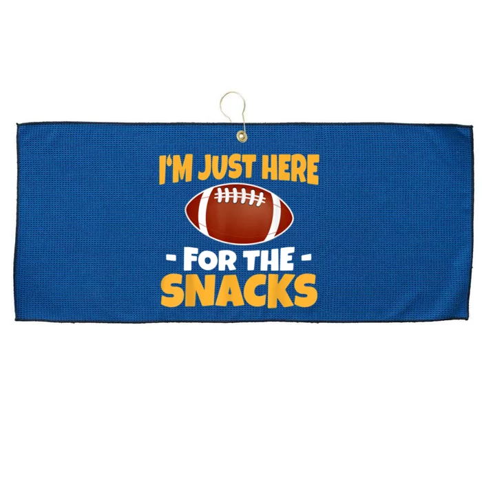 Funny I'm Just Here For The Snacks Football Large Microfiber Waffle Golf Towel