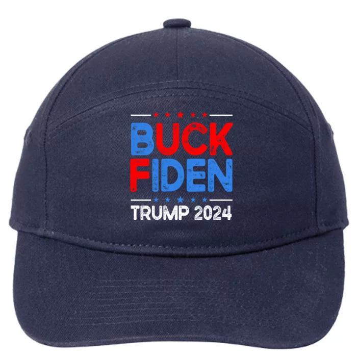 Funny Impeach Joe Biden Trump 2024 Buck Fiden Anti Biden Gift 7-Panel Snapback Hat