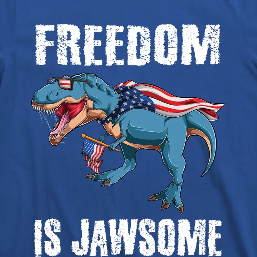 Freedom Is Jawsome 4th Of July Dinosaur Teens Gift T-Shirt