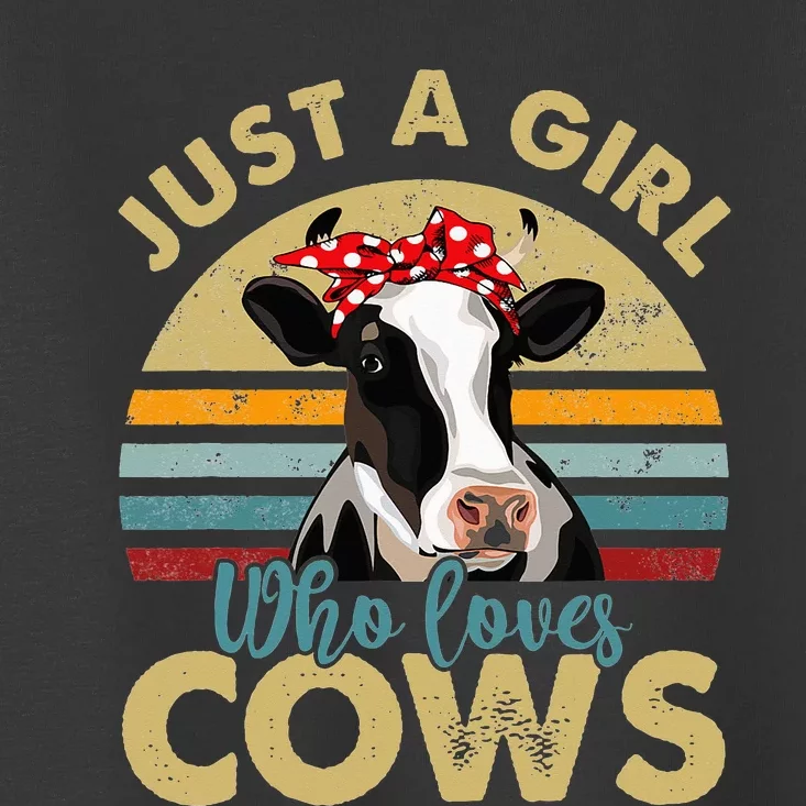 Funny I'm Just A Who loves Cows Cow Farmer Farm Toddler T-Shirt