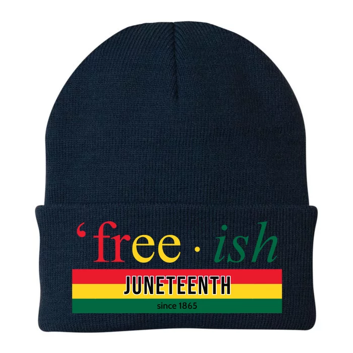 Free Ish Juneteenth Since 1865 Black History Knit Cap Winter Beanie