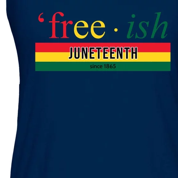 Free Ish Juneteenth Since 1865 Black History Ladies Essential Flowy Tank