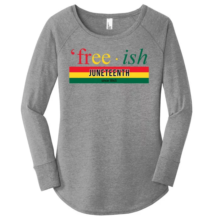 Free Ish Juneteenth Since 1865 Black History Women's Perfect Tri Tunic Long Sleeve Shirt