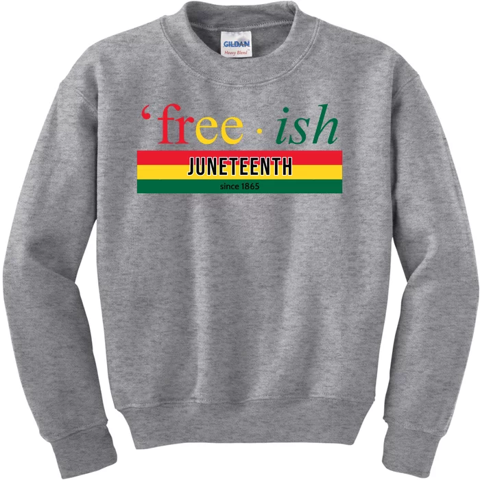 Free Ish Juneteenth Since 1865 Black History Kids Sweatshirt