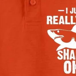 Funny I Just Really Like Sharks Gift Shark Lover Dry Zone Grid Performance Polo