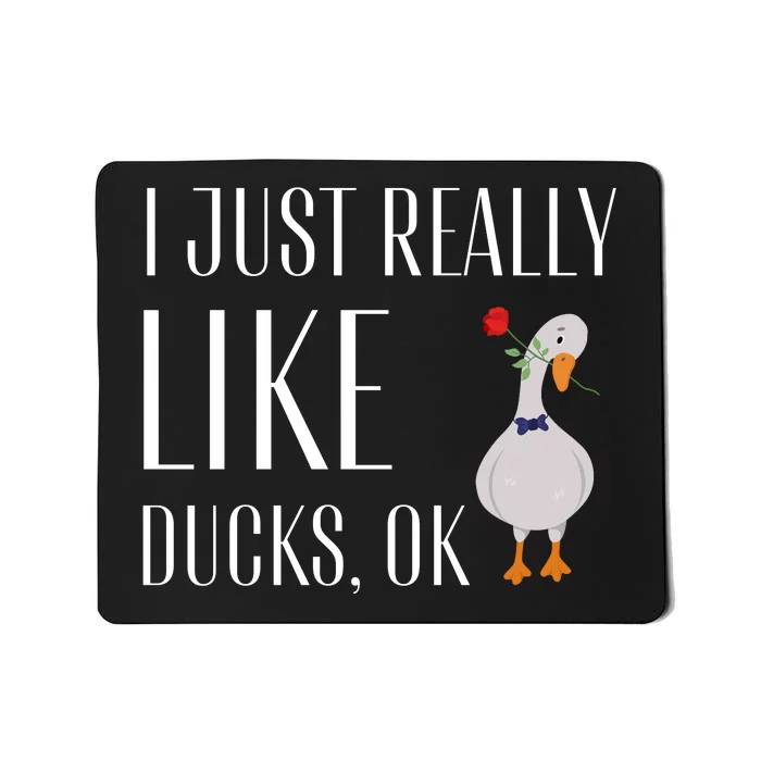 Funny I Just Really Like Ducks Lover Gifts Duck Owner Gift Mousepad